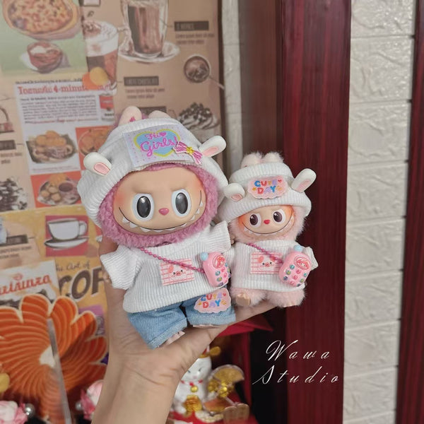 [mini BUBU] Cute Girl Hoodie Set — 4 Colors, 4 Styles