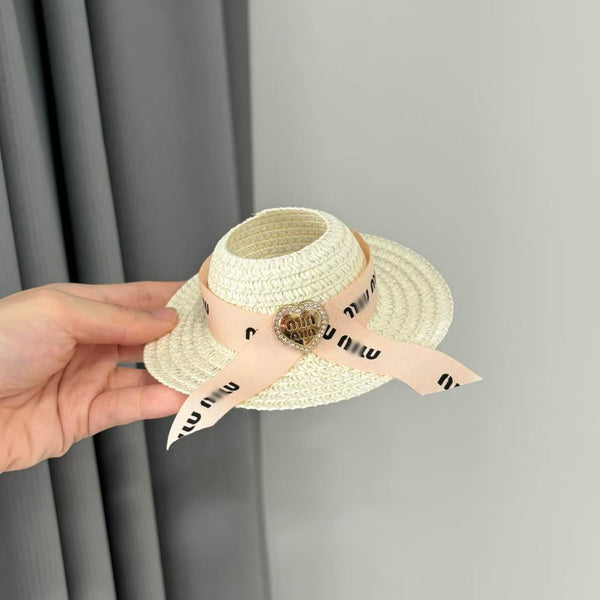 Summer Chic Doll Straw Hat — 21 Styles with Ribbon & Floral Details