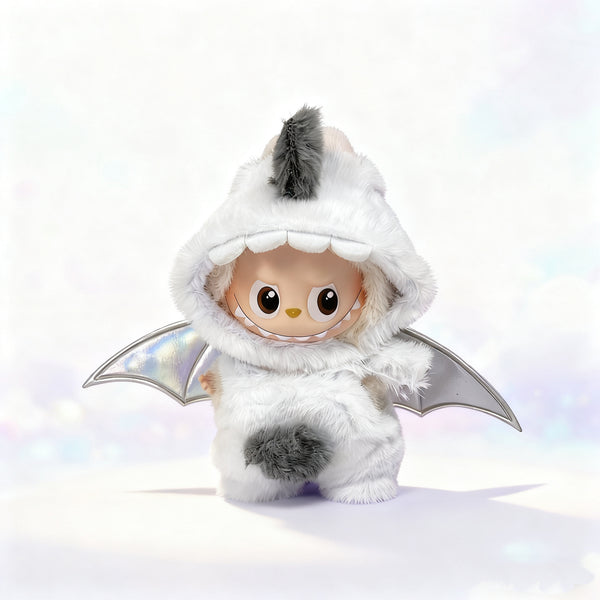 [mini BUBU] Baby Dragon Outfit — White Fantasy Edition
